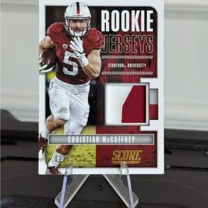 🔥 2017 Christian McCaffrey Panini Score Rookie Jerseys 02/25 Game Worn Jersey